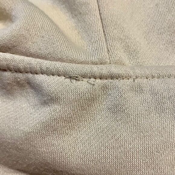 Bebe Sport Cream Hoodie Rainbow Sequins Size Large - Picture 11 of 11